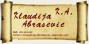 Klaudija Abrašević vizit kartica